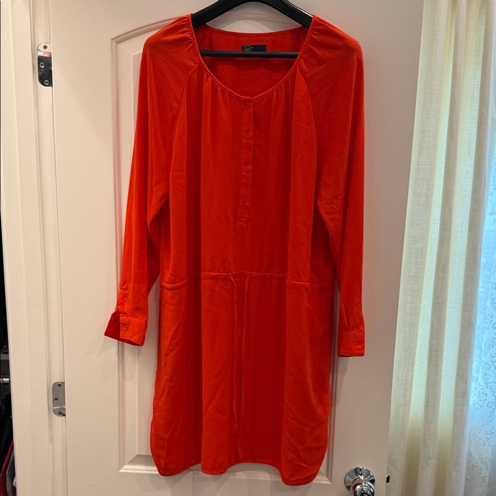 Gap XL Women's Orange Long Sleeve Dress/ Tunics